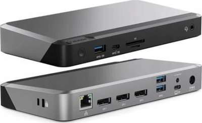 Dok universal Alogic DX3, Triple 4K Display, USB C dhe USB A, i zi