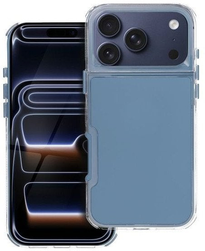 Futrollë telefoni OEM MATRIX për iPhone 17 Pro Max, TPU PU, mbrojtëse, blu
