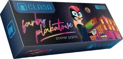 Set ngjyrash plakat Clasa Poster Paints, 10 boça me bojë, 20 ml
