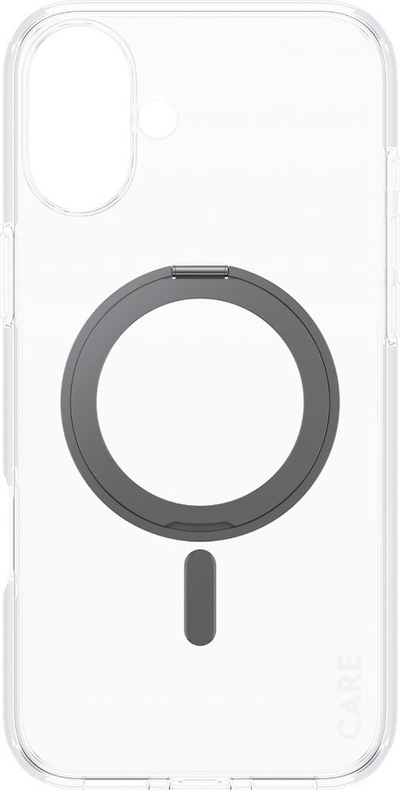 Mbulesë telefoni PanzerGlass CARE Kickstand, për iPhone 16 Plus, MagSafe, transparente