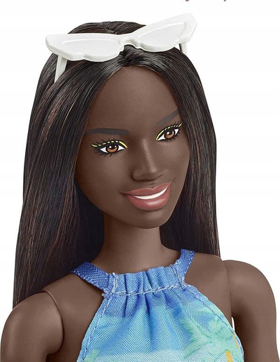 Kukull Barbie Loves the Ocean, fustan veror, plastikë e ricikluar, blu