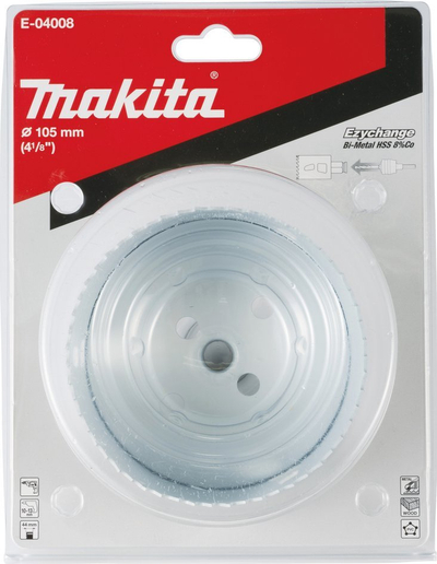 Sharrë rrethore Makita Ezychange BIM E-04008, 105mm, Bi-Metal HSS, e bardhë