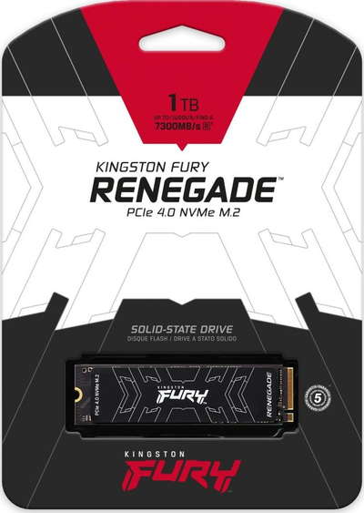 SSD disk Kingston FURY Renegade 1 TB M.2 2280 PCI-E x4 Gen4 NVMe SSD (SFYRS / 1000G)