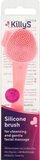 Furçë silikoni për fytyrë Silicone Face Brush, me dorë, për lëkurë të ndjeshme, rozë