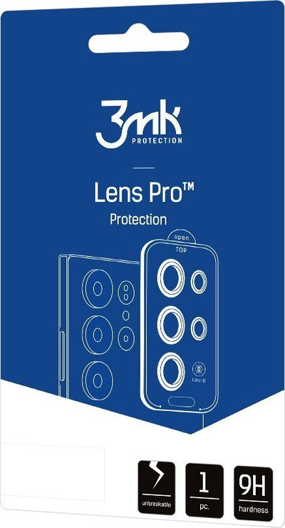 Mbrojtës kamere 3mk Lens Protection Pro për Samsung Galaxy A55 5G, xham i fortë, i zi