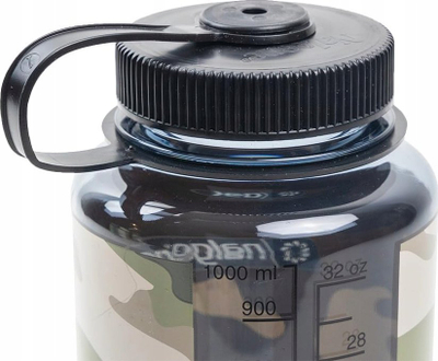 Shishe uji Nalgene 32oz Wide Mouth Camo, pa BPA, gri e zezë