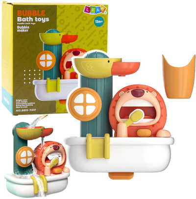 Lodër për banjo Bath Toy, makinë shkume, luan dhe rosak, shumëngjyrëshe
