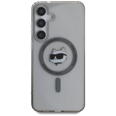 Këllëf telefoni Karl Lagerfeld Choupette Head për Samsung S25, magnetik, i tejdukshëm