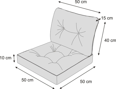 Jastëk outdoor Hobbygarden Ekolen, 50x50 cm, i kaltër navy