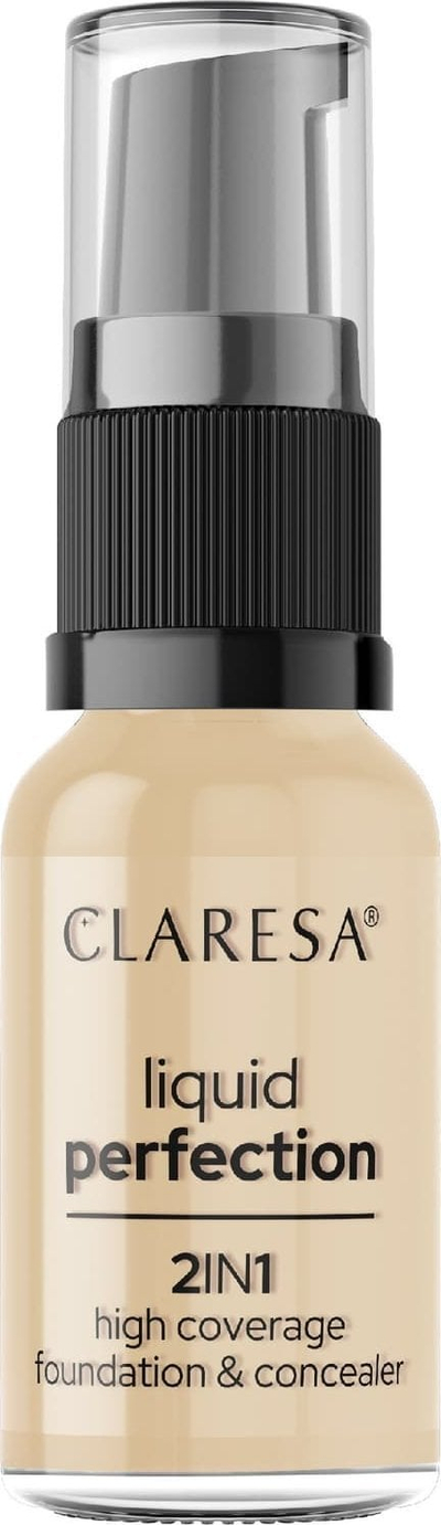 Korrektor edhe fondatinë Claresa Liquid Perfection 2n1, 103.5 Light Nude