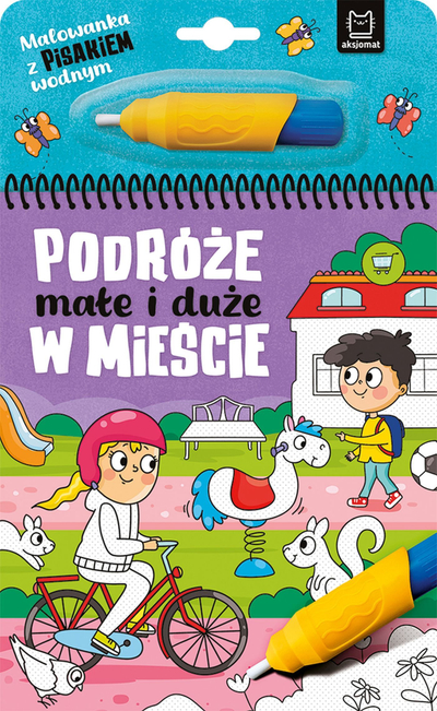Libër me ngjyrosje me ujë Zielona Sowa, Small and Big Journeys In The City, për fëmijë