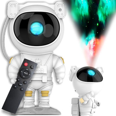 Projektor qielli me yje Astronaut, LED, telekomandë, i bardhë