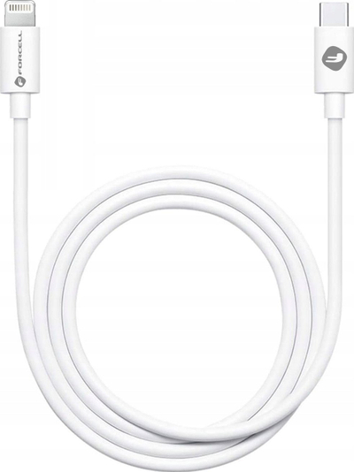 Kabull karikues Forcell C291, Type C në Lightning, 27W PD, 1m, i bardhë