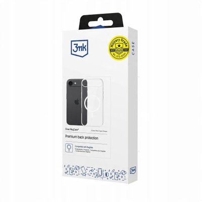 Kapak telefoni 3MK Clear MagCase për Apple iPhone 17 Air, kompatibil me MagSafe, transparent