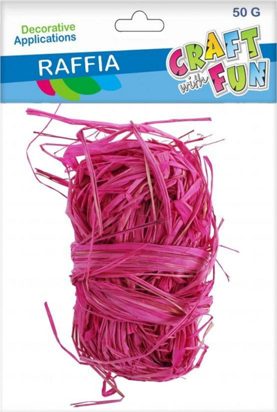 Raffi dekorative Craft with Fun, 50g, rozë