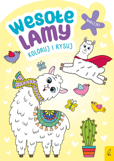Libër me ngjyrosje Happy Llamas, me vizatime, me ngjitësa, shumëngjyrësh