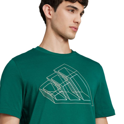 Блуза adidas Tech Outline Graphic JJ1609, памук, за мажи, бела