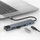 Hub USB C Araree AM81 8‑në‑1, 100W PD, HDMI, RJ45, gri e errët