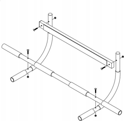 Шипка за влечење MASTER Multifunctional Pull-Up Bar, за врата, до 130 kg, црна