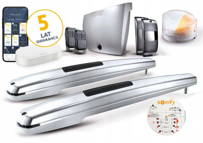 Сет за автоматизација на порта Somfy Connectivity Kit + Exavia Star, далечинска контрола, компатибилен со Google Home Alexa HomeKit