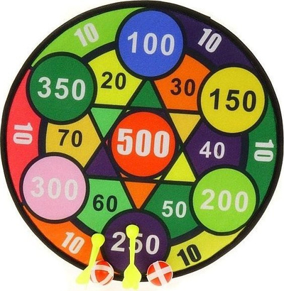 Lojë dart Adar Velcro Dartboard, me toptha dhe shigjeta, shumëngjyrëshe