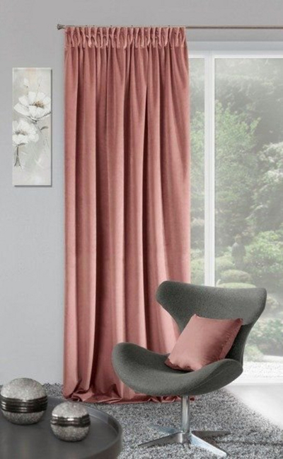 Perde e gatshme Vila Decorative Eurofirany C, 140 x 270 cm, rozë