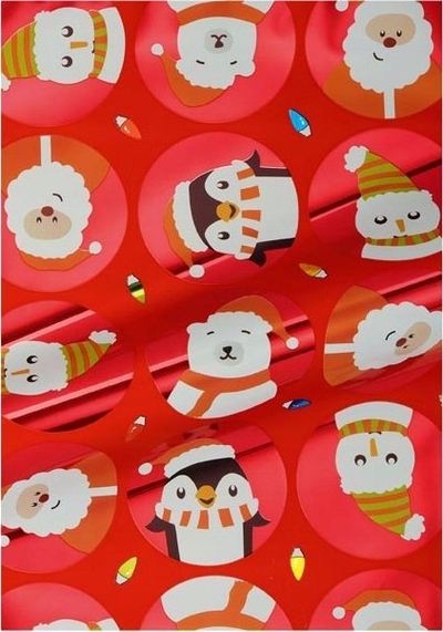 Qese dhuratash celofan MFP Oslo Christmas Santa, 20x35cm, motiv festash, blu