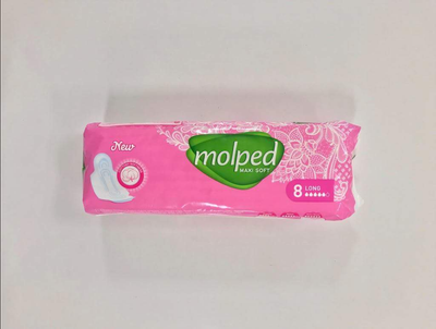 PECETA HIGJIENIKE MOLPED, MAXI SOFT LONG 8