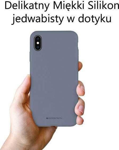 Këllëf silikoni Mercury për iPhone 13 Mini 5.4", lejla, gri e hapur