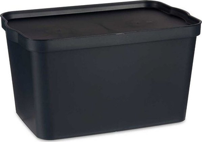Kuti plastike me kapak për rujtje, 24L, 29.3 x 24.5 x 45 cm, ngjyrë antracit