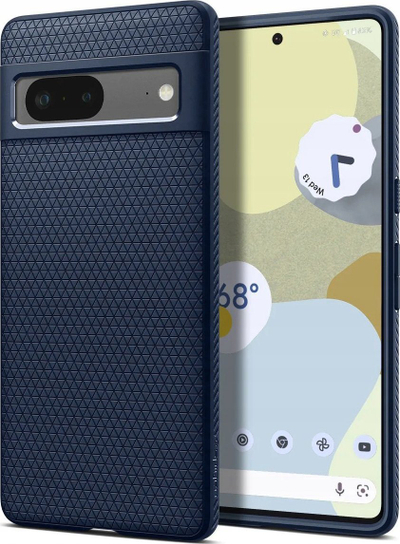 Mbrojtëse telefoni Spigen Liquid Air për Google Pixel 7, gome TPU e butë, kundër rrëshqitjes, blu navy