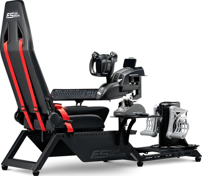 Stendë simulimi fluturimi Next Level Racing Flight Simulator Stand, e rregullueshme, skelet i fortë, ngjyrë e zezë