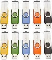 USB меморија Intenso Basic Line, 8GB, USB 2.0, сет 10 парчиња, повеќебојни