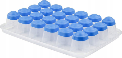 Kuti kube akulli EMSA Clip and Close 514549, 24 kube, plastike, blu transparente