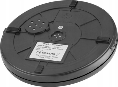 Tavolinë rrotulluese për foto Freepower 360°, 25 cm, LED, e zezë