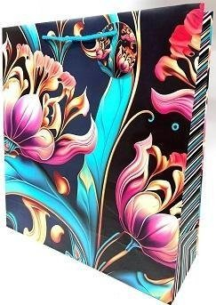 Qese dhuratash dekorative Matte Tulips GB23157, 35x37x12cm, shumëngjyrëshe