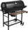 Grill qymyri pa markë, me kapak, sipërfaqe 71x34.5 cm, i zi