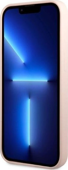 Mbulesë telefoni Guess GUHMP13MSBPLP për iPhone 13 6.1", silikoni, MagSafe, rozë