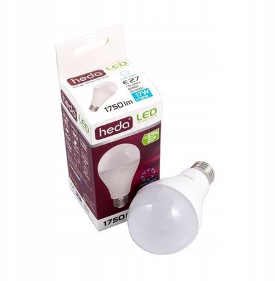 Llambë LED Heda A65 E27, 17W 1750lm, dritë e bardhë e ftohtë