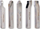 Set veglash torno Proxxon 24550, 5 copë, 10 x 10 x 80mm, për PD400