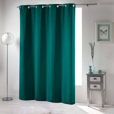 Perde dritare Eyelet Curtain, 135 x 240 cm, blackout total, ngjyrë smerald
