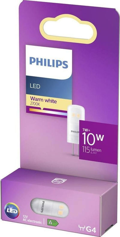 Llambë LED Philips 76755600, 1W 10W, bazament G4, dritë e ngrohtë