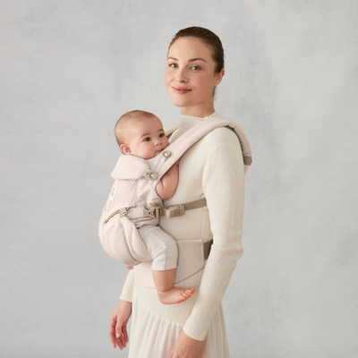 Mbajtëse bebe Ergobaby Omni Classic Mesh, ergonomike, shumëpozicionale, bezhë natyrale