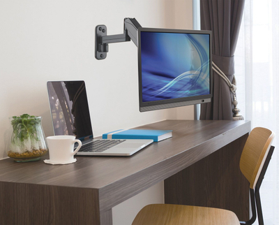 Mbajtëse muri për monitor Manhattan 461610, 17"-32", me gas spring, e zezë