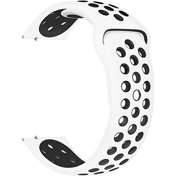 Ремен за паметен часовник Eternico Sporty Universal Quick Release, 22mm, бело со црно