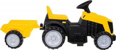 Traktor elektrik për fëmijë Ramiz TR1908T, me rimorkio, 5 km/h, i verdhë
