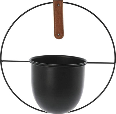 Vazo varese muri Home Styling Collection, metal, diametër 13.5 cm, e zezë