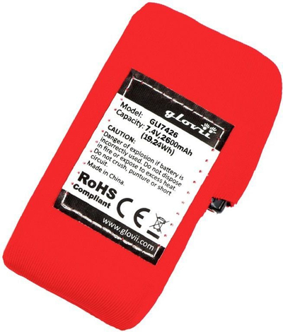 Батерија за облека со греење Glovii GLI7426, Li Poly, 2600mAh, црна