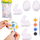 Set kreativ LEAN Toys Pashkë, figura stiropori për pikturim, 3 lepurusha 2 vezë, me ngjyra