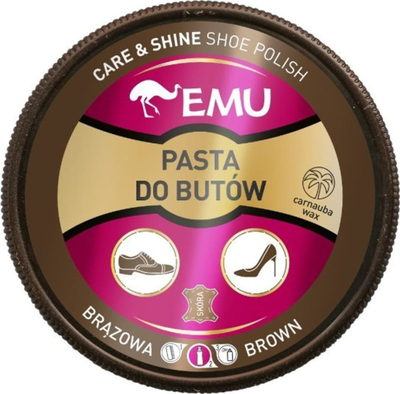 Pastë këpucësh Emu Brown, 50 ml, ngjyrë kafe